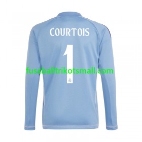 Fußballtrikots Real Madrid Thibaut Courtois 1 Torwart 2024-2025 Langarm Heimtrikotsatz kaufen